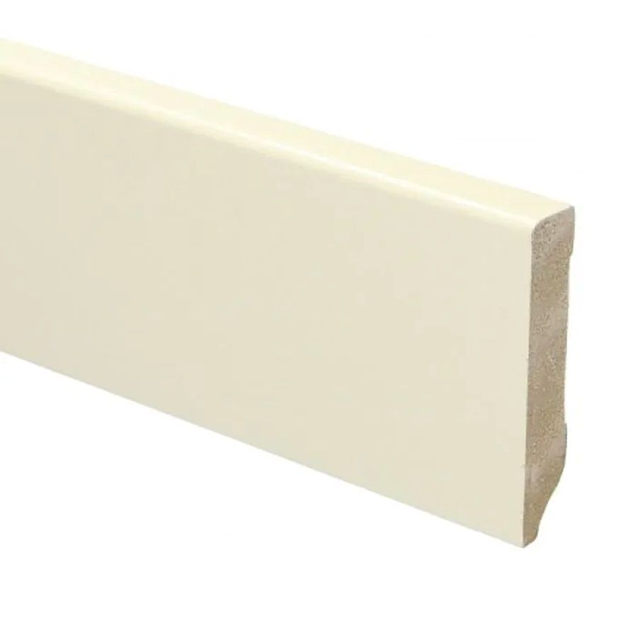 Moderne plinten RAL9001: elegante crèmewitte MDF plinten die zorgen voor een strakke en moderne afwerking en bescherming van wanden en muren